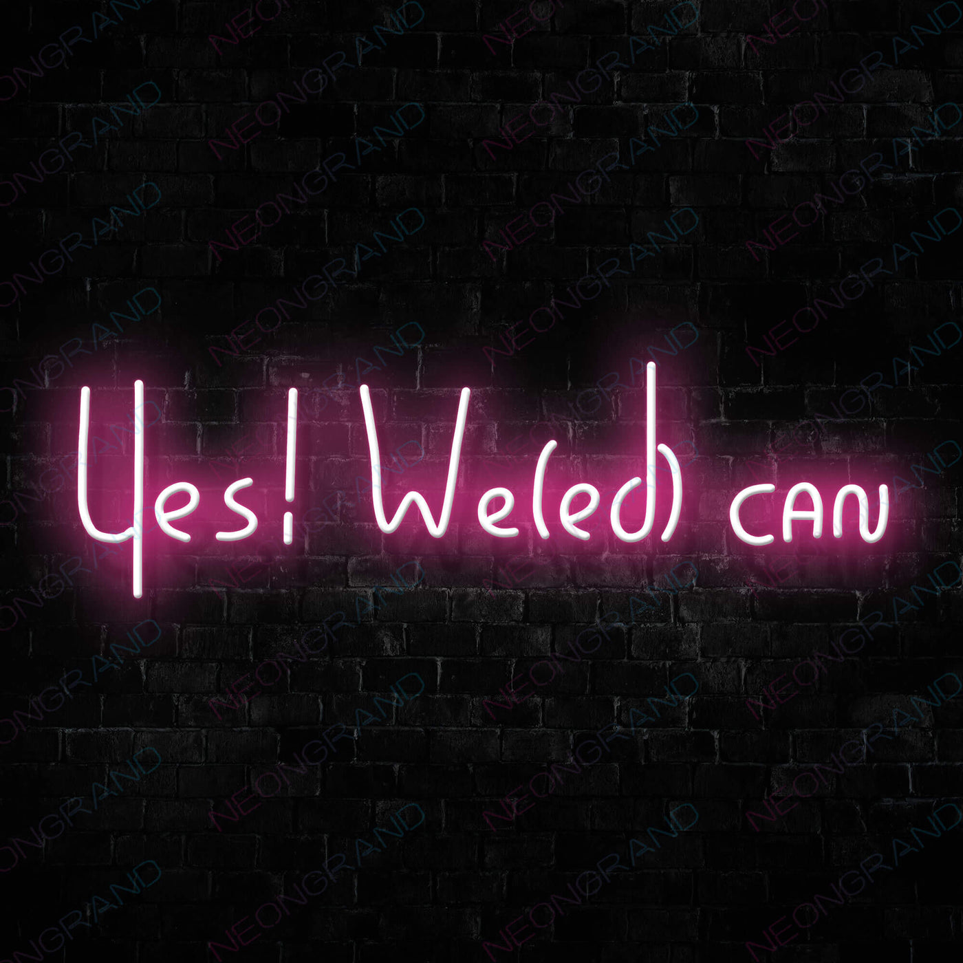 Yes Weed Can Weed Neon Sign Pink