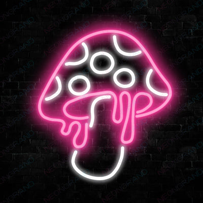 Funny Mushroom Neon Sign Led Light Pink
