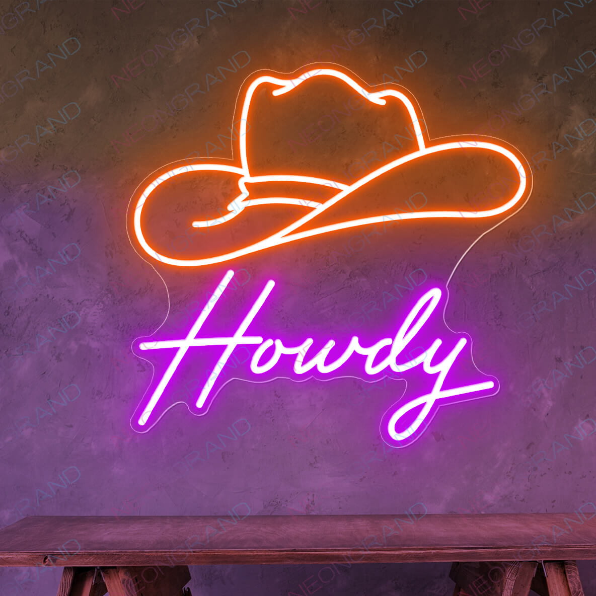 Howdy Light Up Sign Led Howdy Neon Sign - NeonGrand