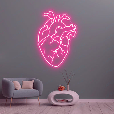 Human Heart Neon Sign Love Led Light pink