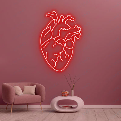 Human Heart Neon Sign Love Led Light red