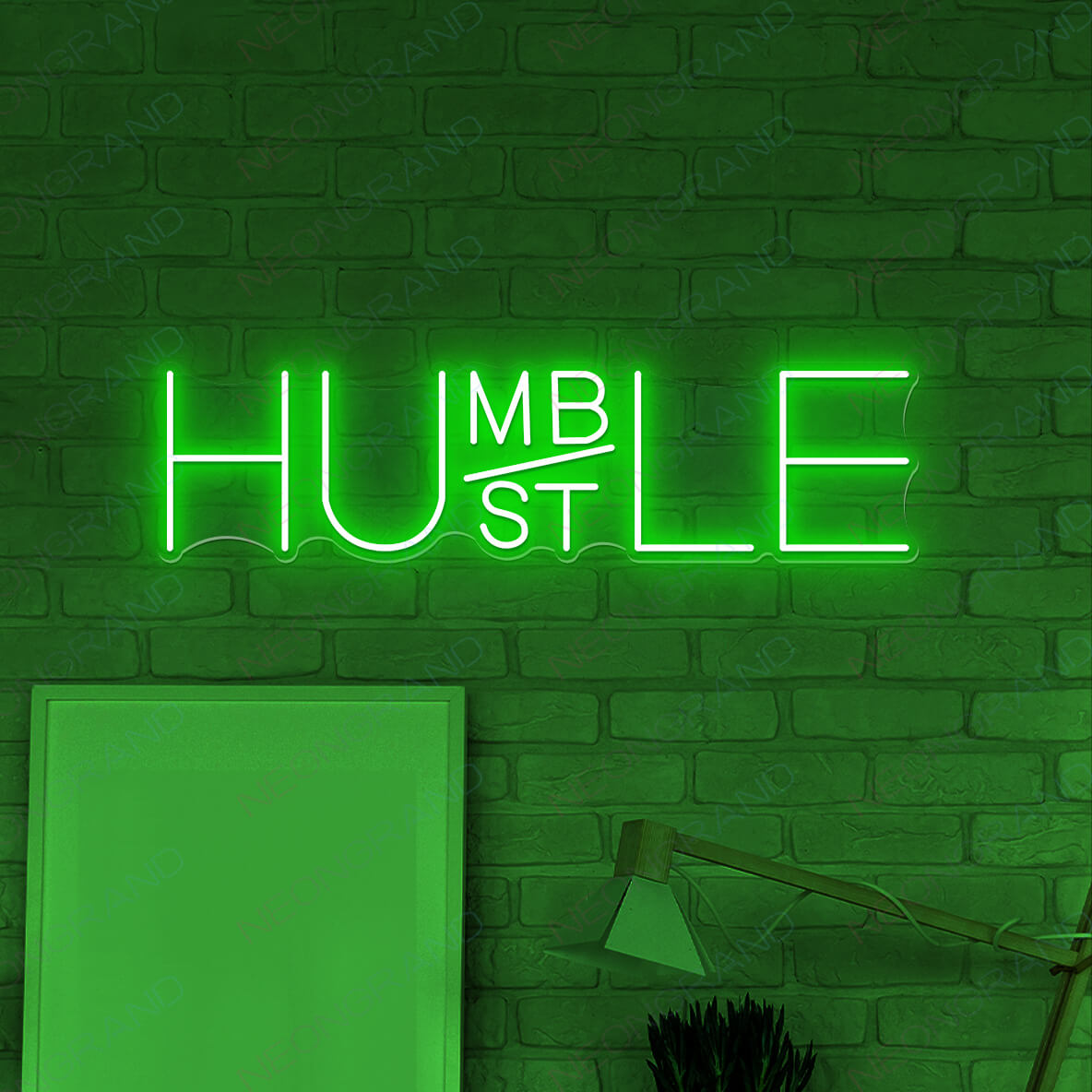 Hustle Neon Sign Humble Hustle Led Light green