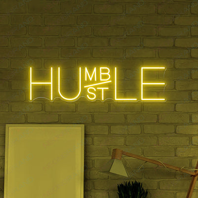 Hustle Neon Sign Humble Hustle Led Light yellow