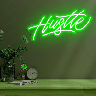 Hustle Neon Sign Wall Led Light green