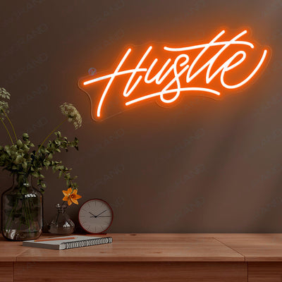 Hustle Neon Sign Wall Led Light orange1