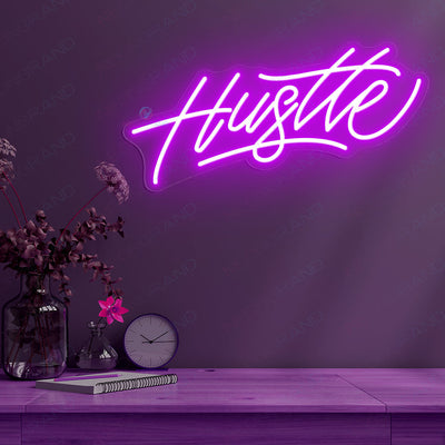 Hustle Neon Sign Wall Led Light purple