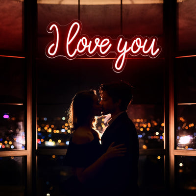 I Love You Neon Sign Red