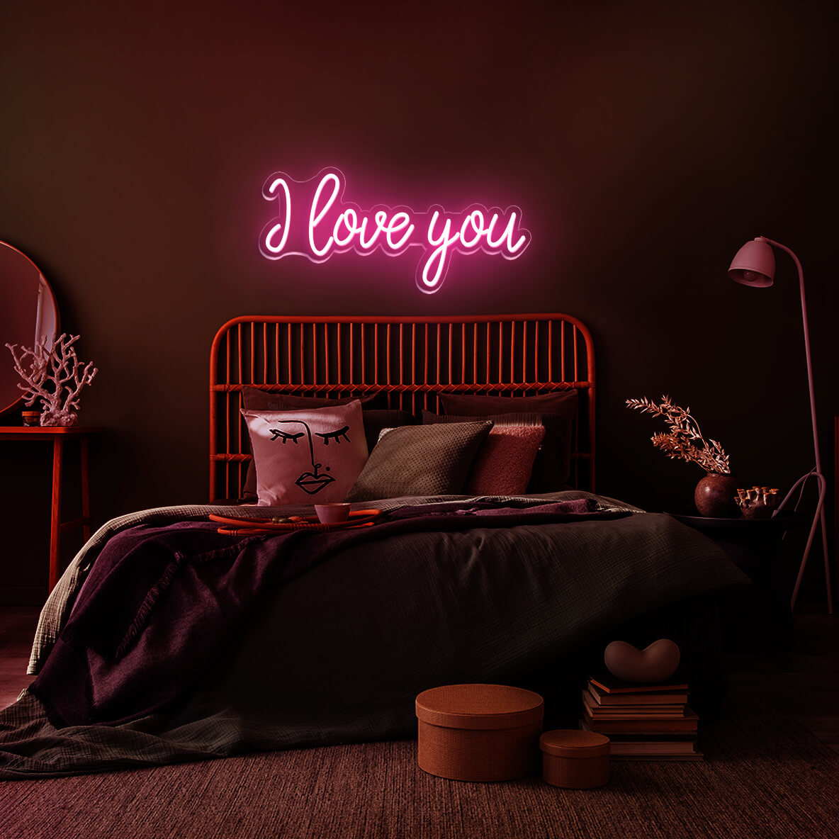 I Love You Neon Sign Pink