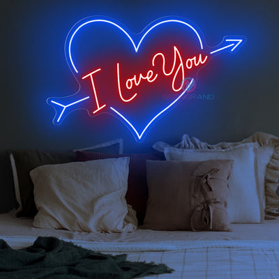 I Love You Neon Sign Valentine Neon Sign Love Led Light blue