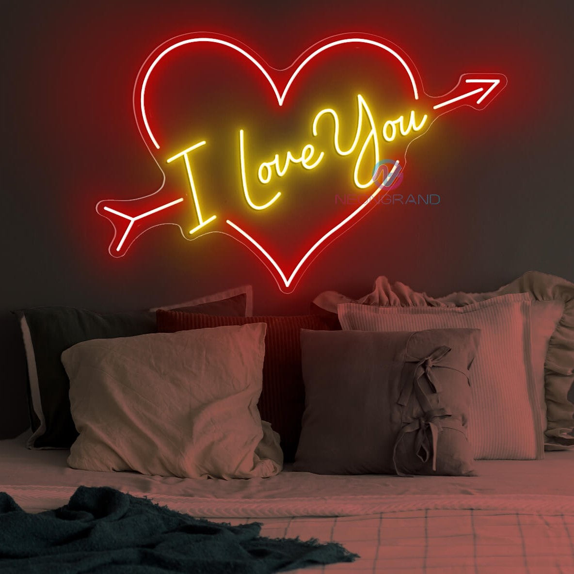 I Love You Neon Sign Valentine Neon Sign Love Led Light red mix