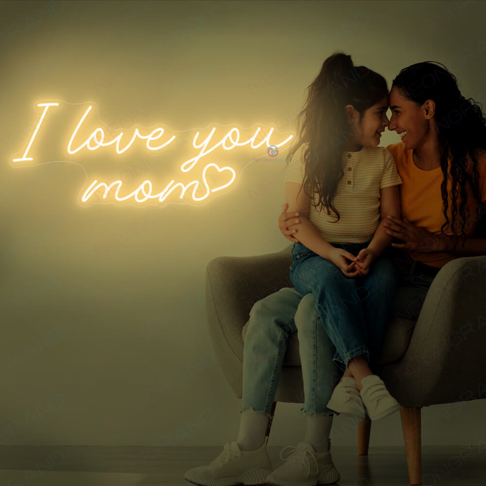 I Love You Mom Sign Mother's Day Mom Neon Sign Led Light