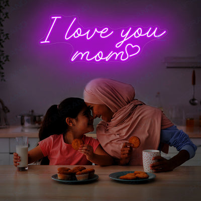 I Love You Mom Sign Mother's Day Mom Neon Sign Led Light