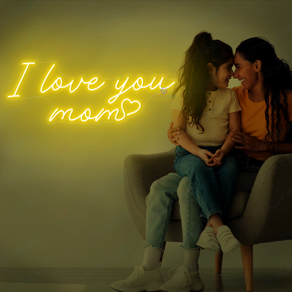 I Love You Mom Sign Mother's Day Mom Neon Sign Led Light