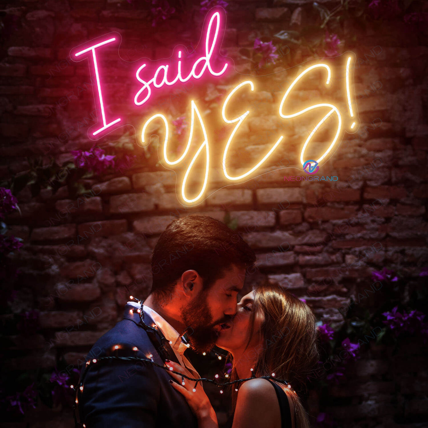 I Said Yes Neon Sign Wedding Led Light