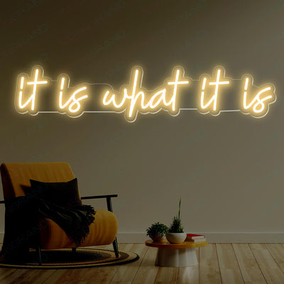 It Is What It Is Neon Sign Music Led Light LightYellow