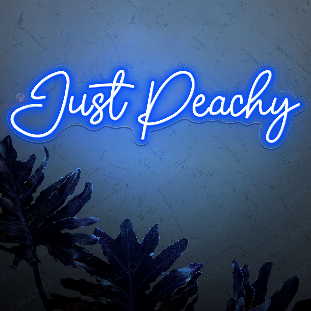 Just Peachy Neon Sign Peach Led Light blue