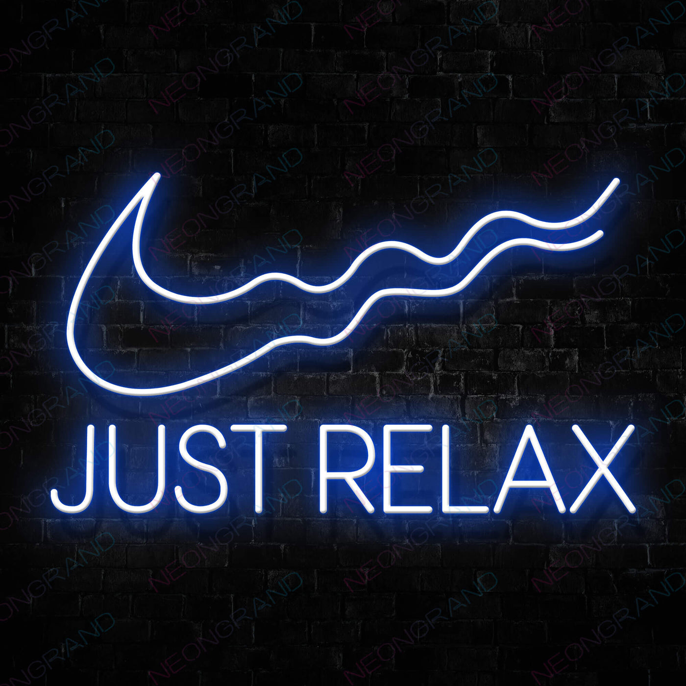 Just Relax Neon Sign Led Light blue