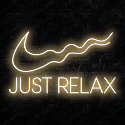 Just Relax Neon Sign Led Light gold yellow
