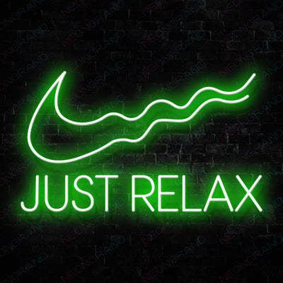 Just Relax Neon Sign Led Light green