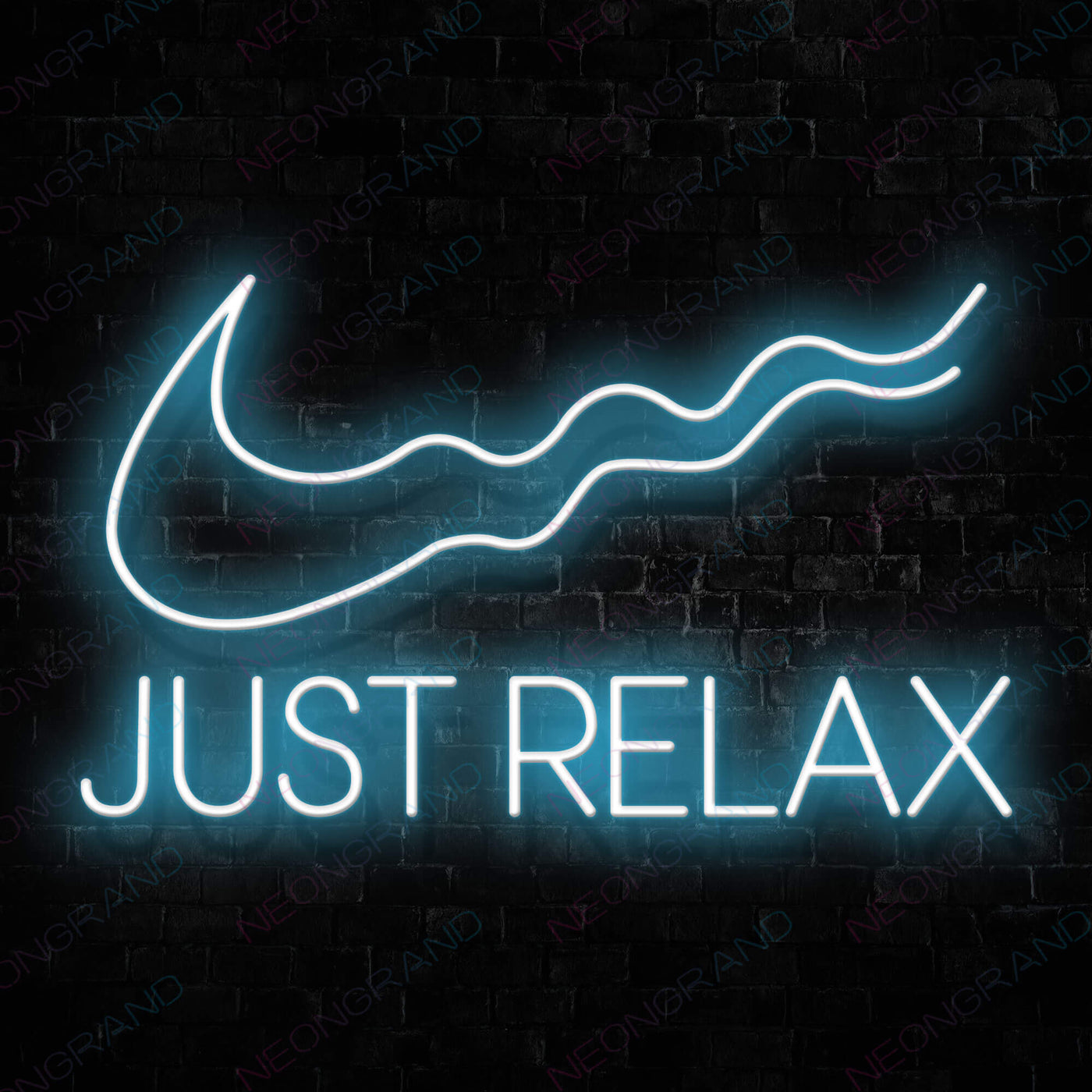 Just Relax Neon Sign Led Light light blue