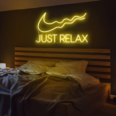 Just Relax Neon Sign Led Light main yellow