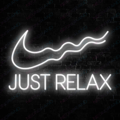 Just Relax Neon Sign Led Light white