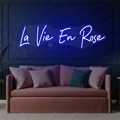 La Vie En Rose Neon Sign Led Light BLUE