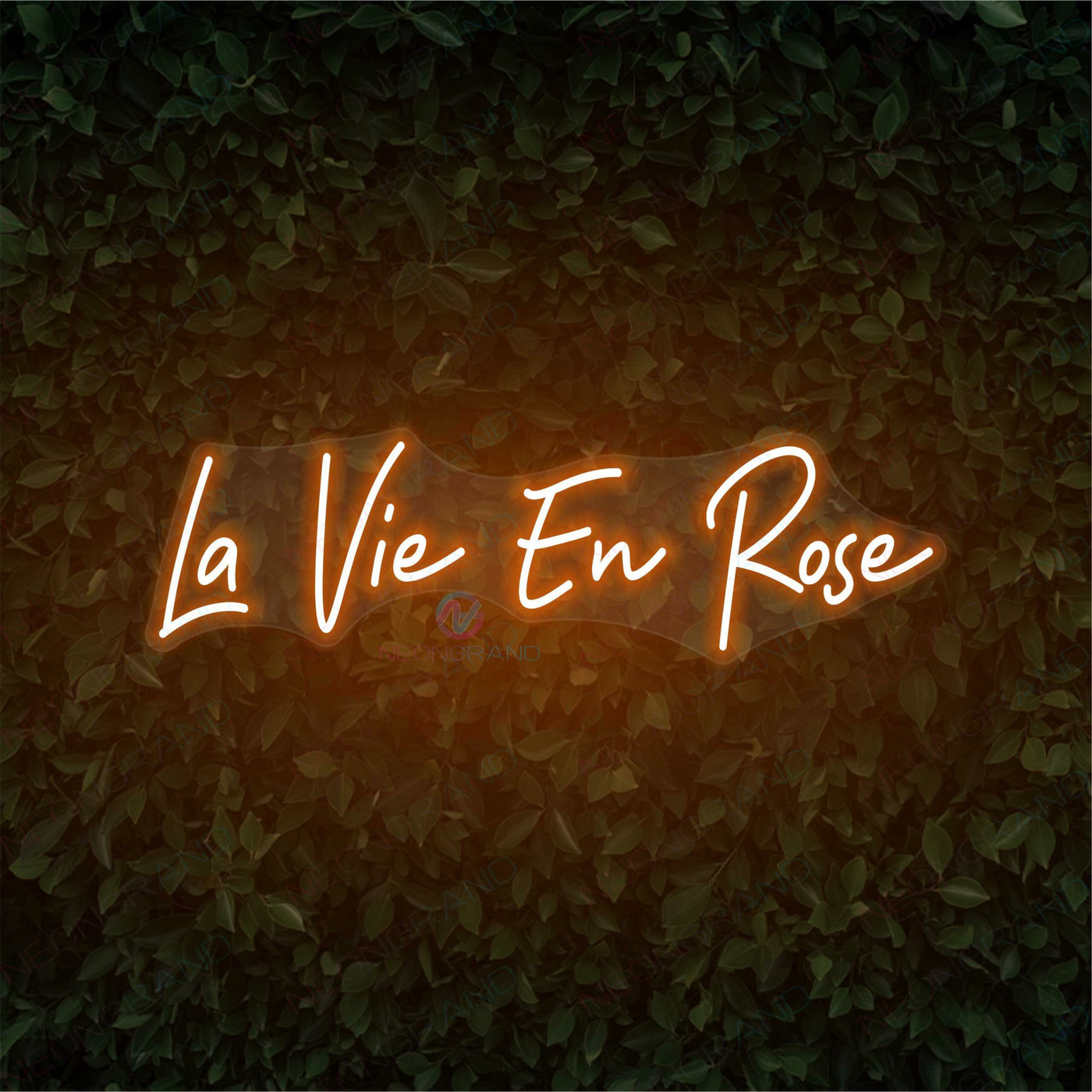 La Vie En Rose Neon Sign Led Light ORANGE