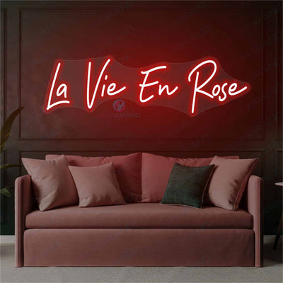 La Vie En Rose Neon Sign Led Light RED
