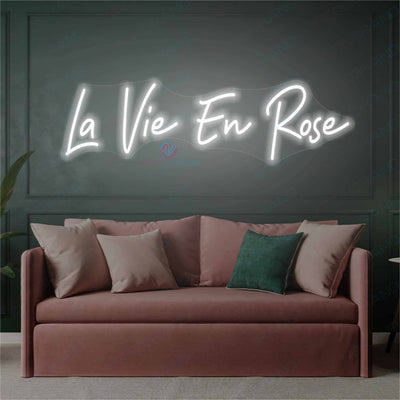 La Vie En Rose Neon Sign Led Light WHITE