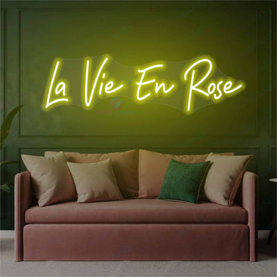La Vie En Rose Neon Sign Led Light YELLOW