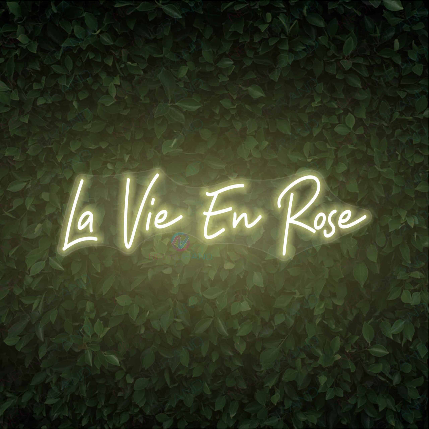 La Vie En Rose Neon Sign Led Light gold yellow