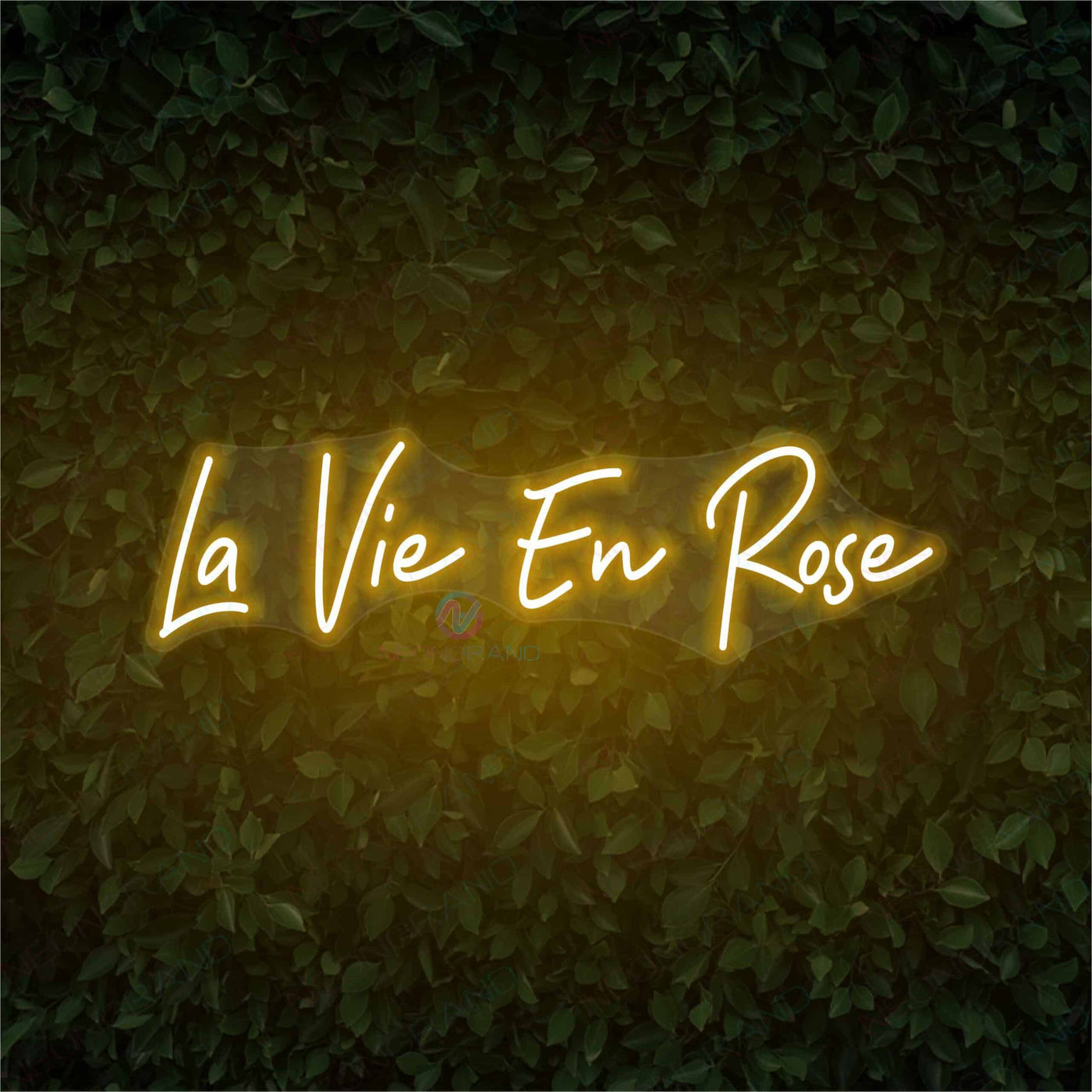 La Vie En Rose Neon Sign Led Light orange yellow