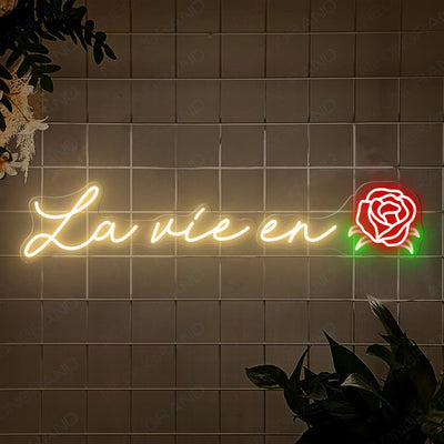 La Vie En Rose Neon Sign Love Led Light gold yelllow1