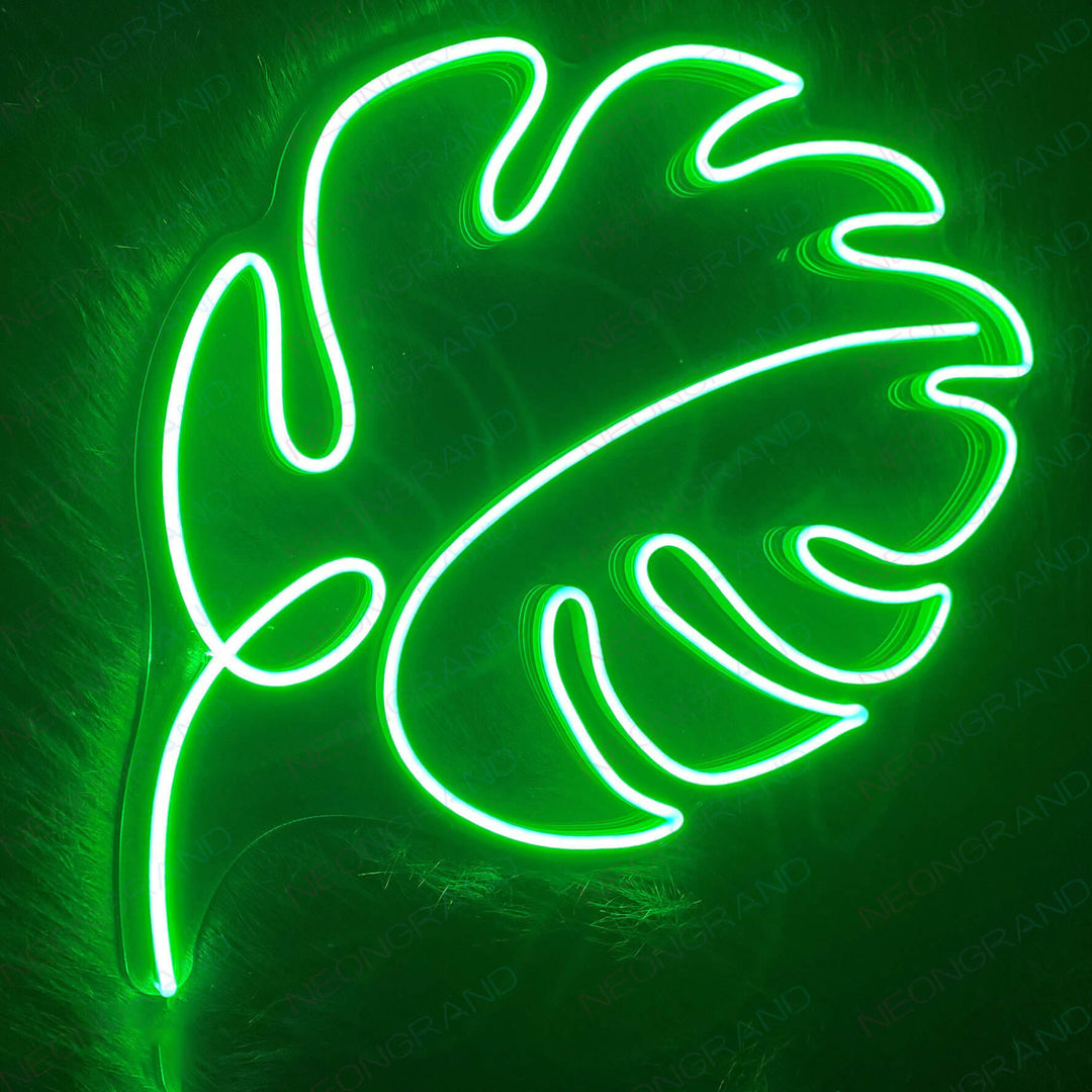 Monstera Leaf Neon Sign Leaves Led Light - NeonGrand