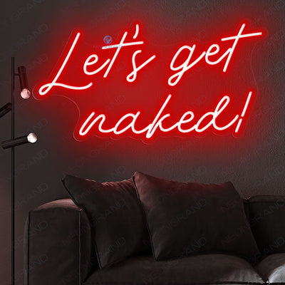 Let's Get Naked Neon Sign Sexy Led Light red