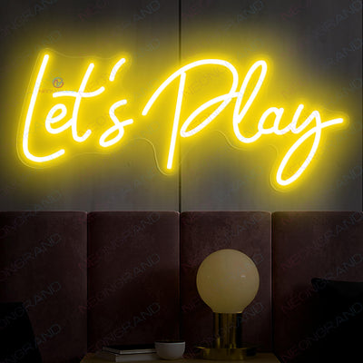 Lets Play Neon Sign Play All Day Games Neon Sign Playroom Led Light yellow wm