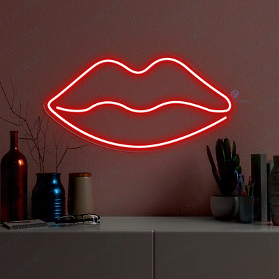Lips Neon Sign Aesthetics Glow Led Light red1