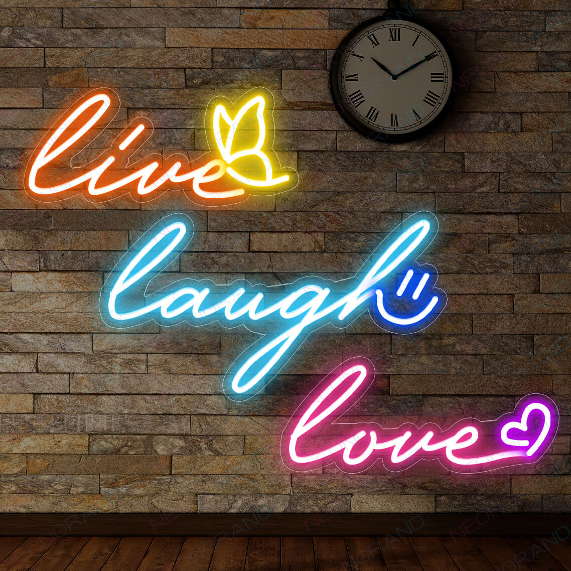 Live Laugh Love Light Up Aesthetic Neon Signs - NeonGrand