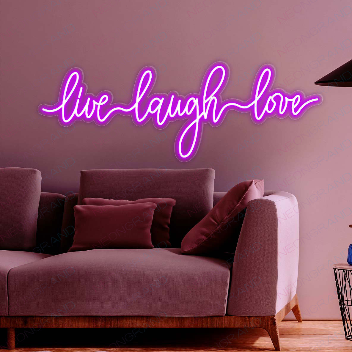 Live Laugh Love Neon Sign Led Light purple
