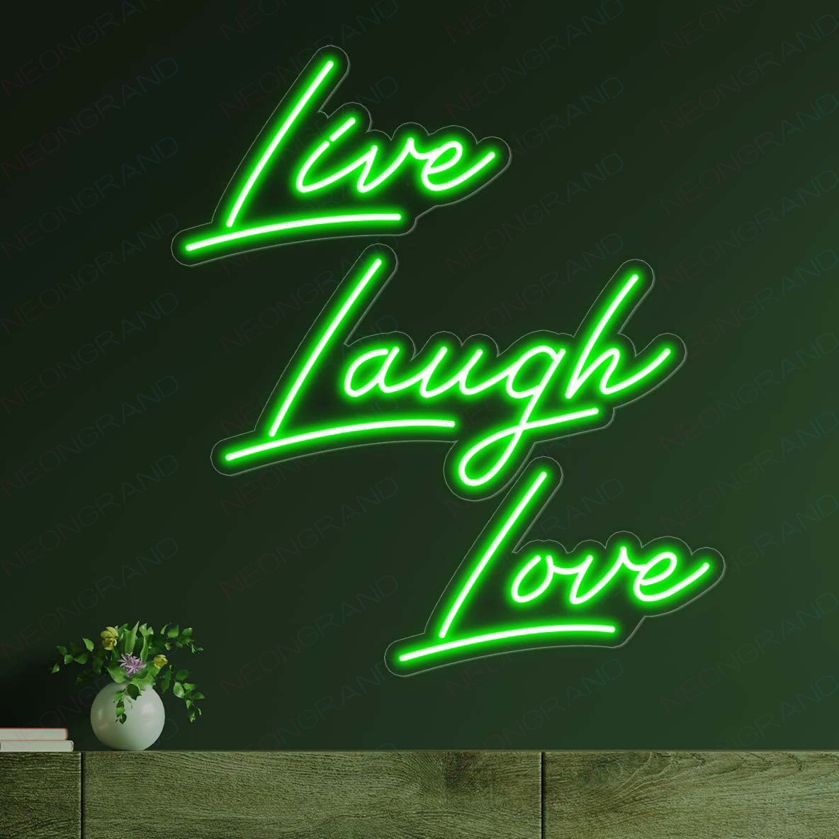 Live Laugh Love Neon Sign Party Led Light green