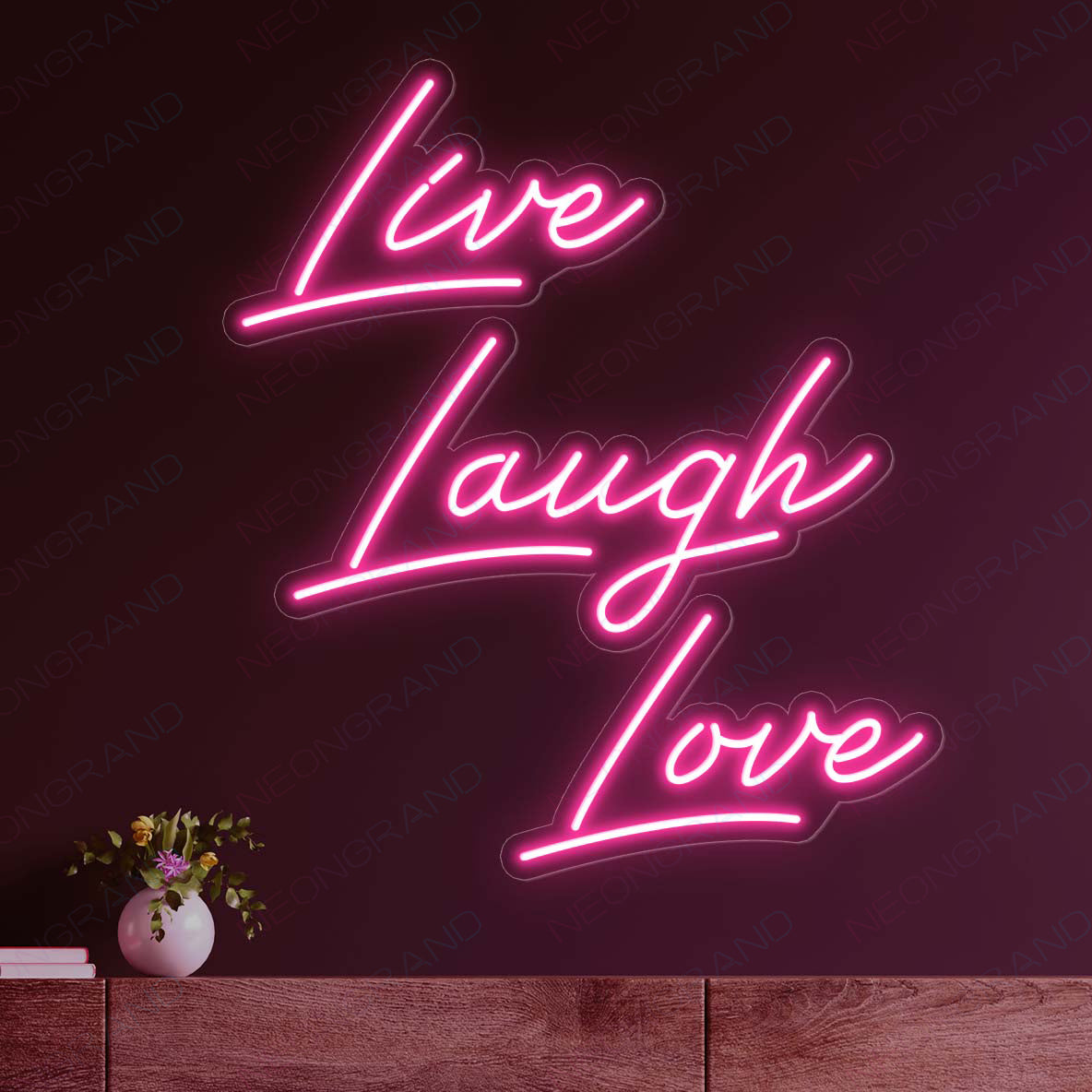 Live Laugh Love Neon Sign Party Led Light pink