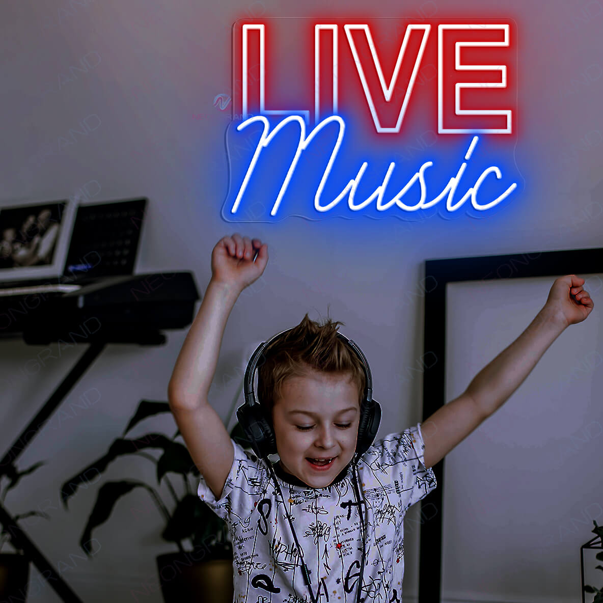 Live Music Neon Sign Party Led Light red