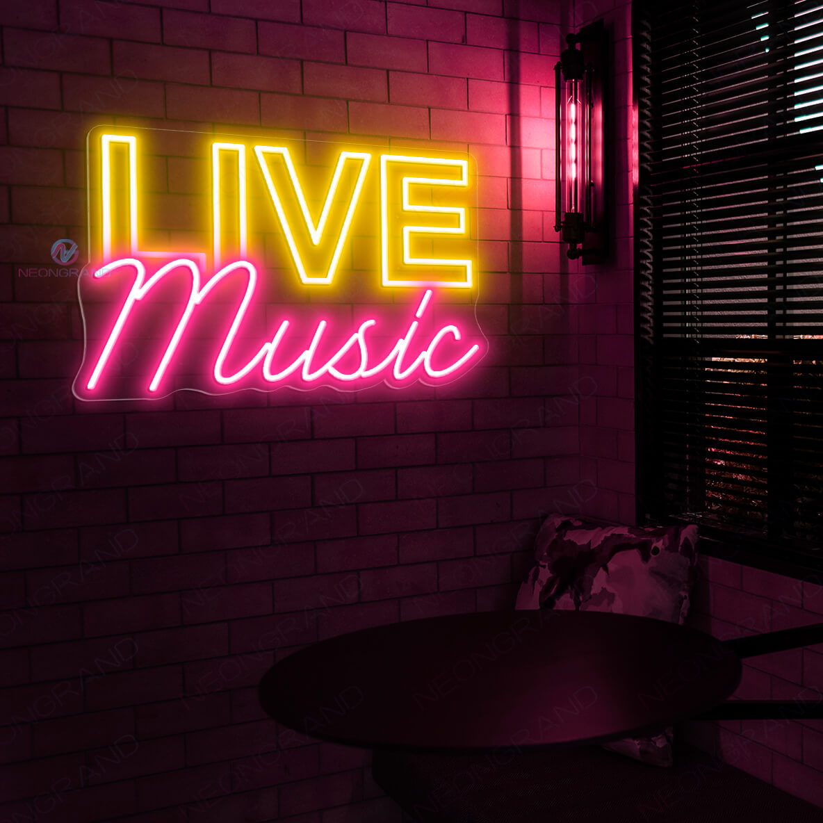 Live Music Neon Sign Party Led Light yellow