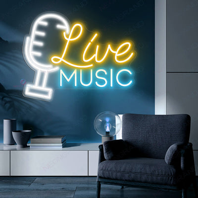 Live Music Neon Sign Recording Led Light yellow