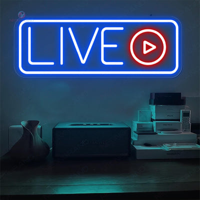 Live Neon Sign Recording Neon Sign Led Light blue