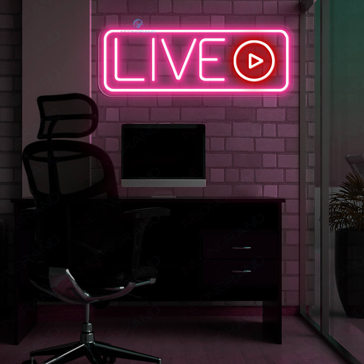 Live Neon Sign Recording Neon Sign Led Light pink
