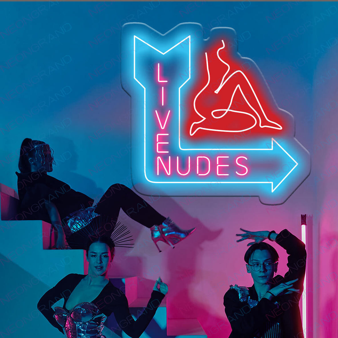 Live Nudes Neon Sign Naked Lady Sexy Led Light - NeonGrand