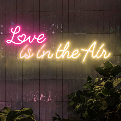 Love Is In The Air Neon Sign Wedding Love Led Light gold yellow