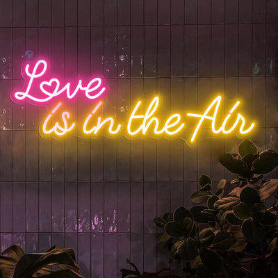 Love Is In The Air Neon Sign Wedding Love Led Light orange yellow